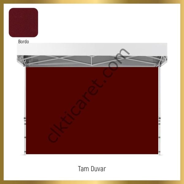 CLK 3x6 Katlanabilir Tente Gazebo Portatif Çadır 30 mm 2 Yan Kapalı