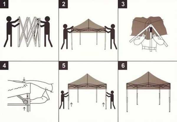 CLK 3x4,5 Katlanabilir Tente Gazebo Portatif Çadır 30 mm 3 Yan Kapalı 1 Kapılı