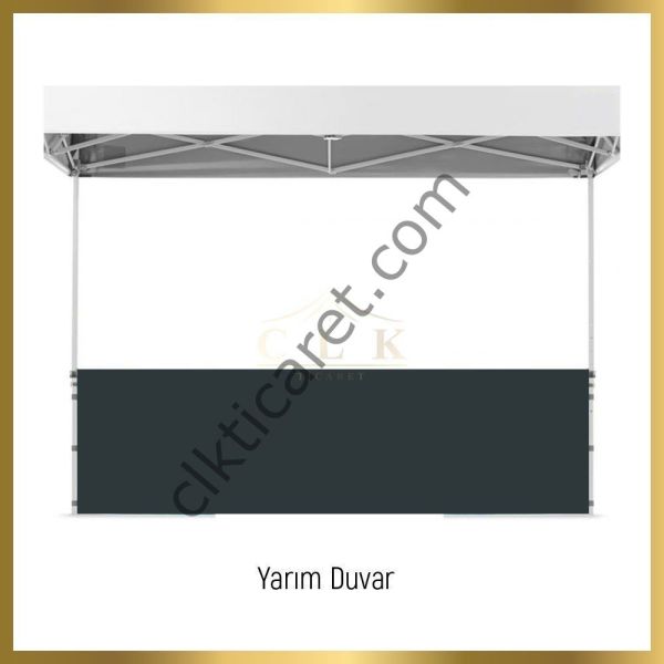 CLK 3x6 40 mm Katlanabilir Tente Gazebo Çadır Gazebo Çadır 1 Tam Duvar 3 Yarım Duvar