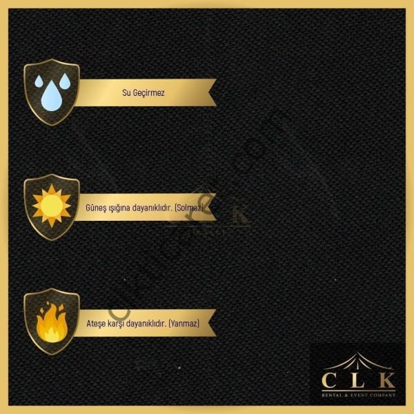 CLK 3x6 40 mm Katlanabilir Tente Gazebo Çadır Gazebo Çadır 3 Yan Kapalı 1 Kapılı