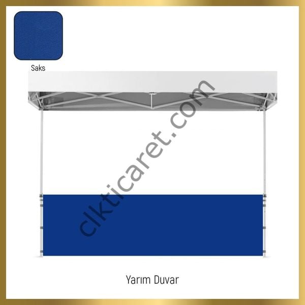 CLK 3x3 40 mm Katlanabilir Tente Gazebo Çadır Gazebo Çadır 1 Tam Duvar 2 Yarım Duvar
