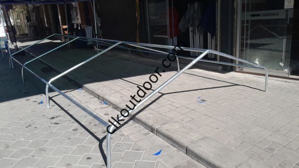 CLK 4x8 Metre Depo Şantiye Yemekhane Çadırı Galvaniz Borulu Kamelya