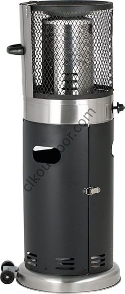 CLK Kısa Fener Soba Tüplü Ortam Dış Mekan Bahçe Isıtıcı Inox-Siyah Paslanmaz