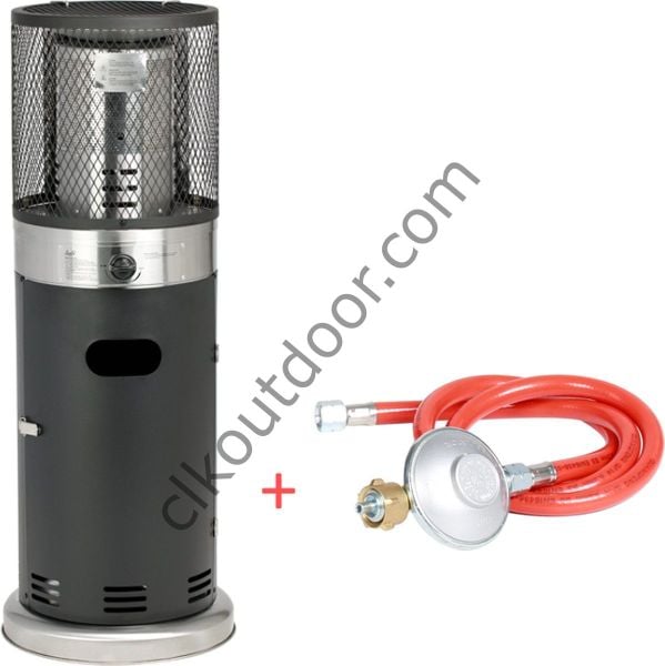 CLK Kısa Fener Soba Tüplü Ortam Dış Mekan Bahçe Isıtıcı Inox-Siyah Paslanmaz