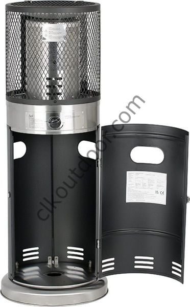 CLK Kısa Fener Soba Tüplü Ortam Dış Mekan Bahçe Isıtıcı Inox-Siyah Paslanmaz