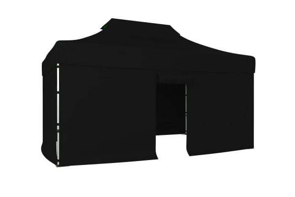 CLK 3x4,5 40mm Alüminyum Katlanabilir Tente Gazebo Çadır 4 Kenar Kapalı 1 Kenar Kapılı