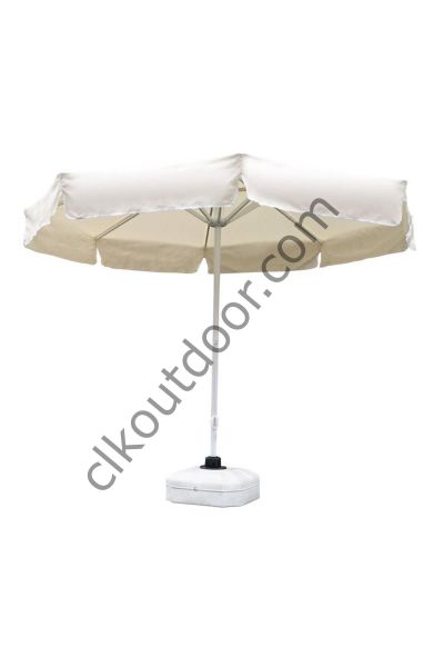 CLK 3 mt Mega İpli Yuvarlak Beyaz Profil Bahçe Cafe Otel Şemsiyeleri