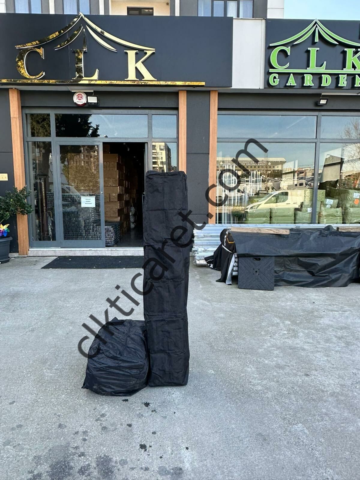 ★ Akari ★ WALLABY BASKET STAND Black CLK Outdoor CLK 3x6 Verendalı 30 mm Profil Katlanır Portatif