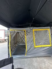 CLK 3x6 Verendalı 30 mm Profil Katlanır Gazebo Kamp Çadır Antrasit Gri