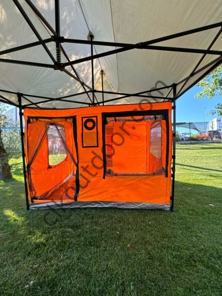 CLK 3x6 30 mm Verendalı Portatif Katlanabilir Gazebo Kamp Çadırı Sineklikli Model