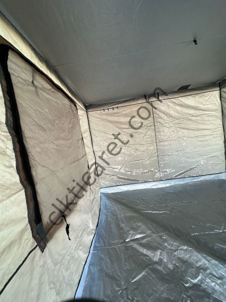 CLK 3x6 Verendalı 40 mm Profil Portatif Katlanır Gazebo Kamp Çadır Antrasit Gri Krem