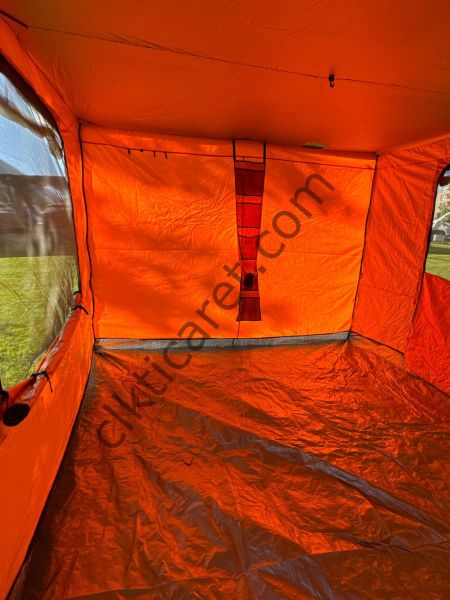 CLK 3x6 Metre 40 mm Verendalı Gazebo Portatif Kamp Çadırı Sineklikli Model Gri