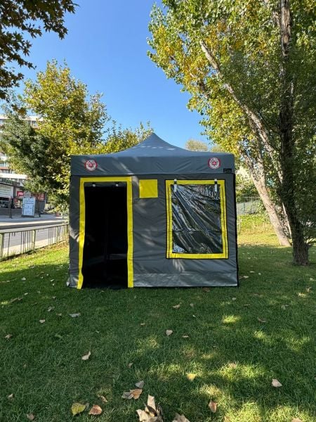 CLK 3x3 Karavan Çadırı Kış Bahçesi 40 mm Alüminyum Profil Portatif Gazebo tente