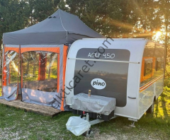 CLK 3x4,5 mt Karavan Çadırı Kış Bahçesi 52 mm Alüminyum Profil Portatif Katlanabilir Tente