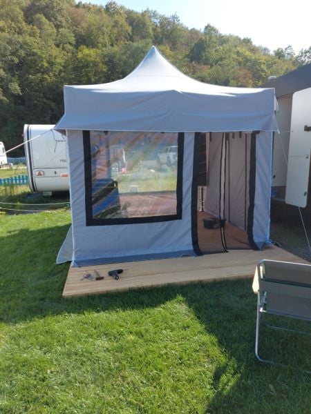 CLK 3x3 Karavan Çadırı Kış Bahçesi Eko 40 mm Çelik Profil Portatif Katlanabilir Tente