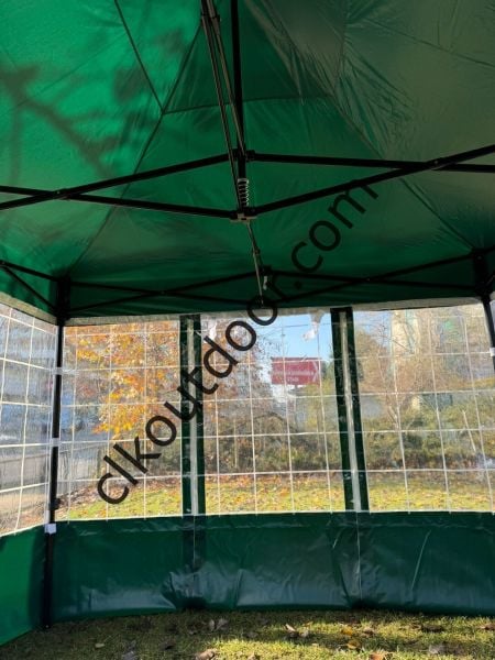 CLK 3x3 40 mm Alüminyum Profil Kış Bahçesi Karavan Çadırı Şeffaf Brandalı Gazebo Katlanır Çadır Portatif Tente