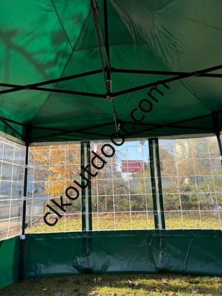 CLK 3x3 52 mm Alüminyum Profil Kış Bahçesi Karavan Çadırı Şeffaf Brandalı Gazebo Katlanır Çadır Portatif Tente