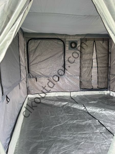 CLK 3x6 30 mm Yeni Sistem 4 Pencere 2 Kapılı Verendalı Portatif Katlanabilir Gazebo Kamp Çadırı Saks Mavi