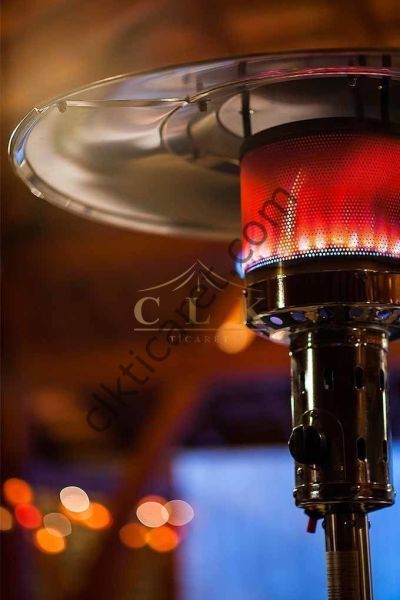 CLK Tüplü Palmiye Soba Bistro Masalı Şemsiye Mantar Tipi Kahverengi Dış Mekan Isıtıcı