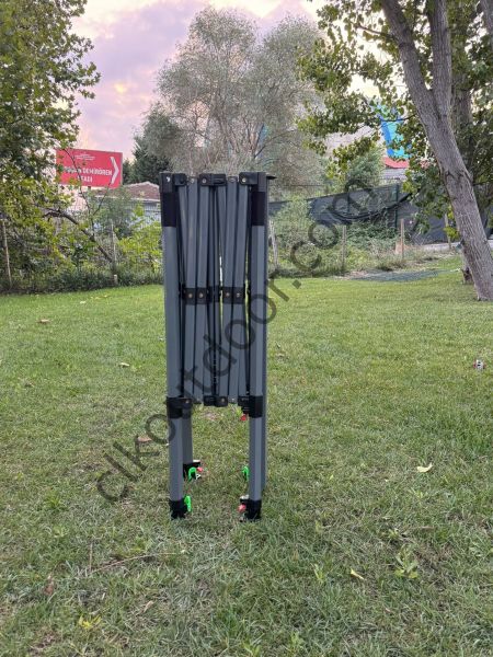 3x3 Metre Kısa Bagaj Boy 115 cm Katlanabilir Gazebo Çadır Çardak Tente Açık Mavi (Turkuaz)