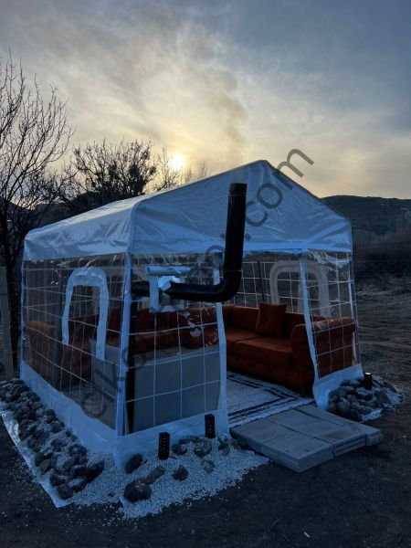 CLK 3x3 Metre Kamelya Bahçe Tentesi Kamp Karavan Kış Bahçesi Branda