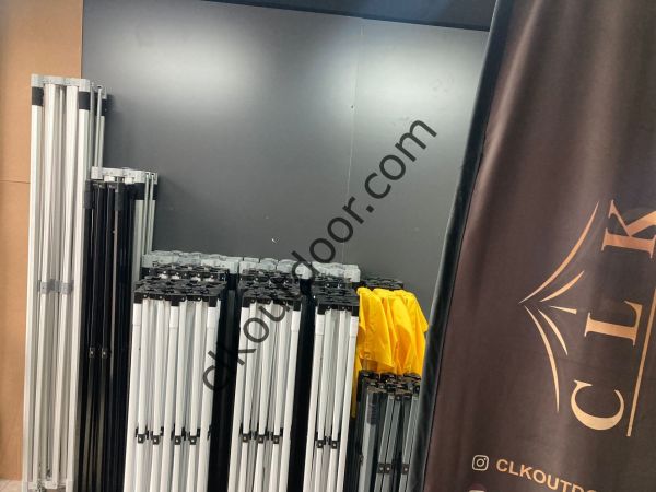 CLK 4x6 40 mm Katlanabilir Tente Gazebo Çadır Gazebo Çadır 3 Yan Duvarlı 2 Pencereli