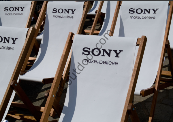 CLK Outdoor Logo Marka Baskılı Katlanır Ahşap Şezlong