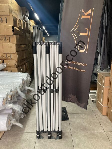 CLK 2x4 mt 40mm Alüminyum Katlanabilir Tente Gazebo Çadır 3 Yan Kapalı