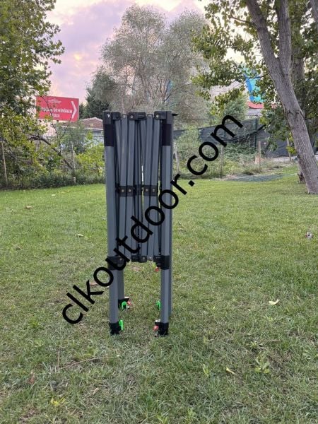 CLK 3x3 Metre Kısa Bagaj Boy 115 cm Katlanabilir Gazebo Çadır 1 Yan Perde Kapalı Lacivert