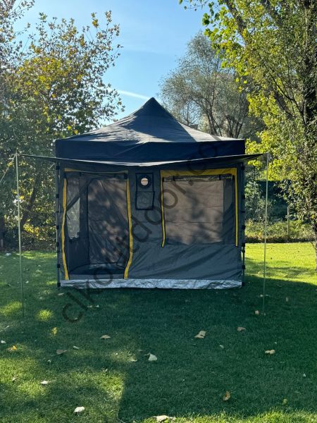 CLK 3x3 Metre 30mm Gazebo Katlanabilir Kamp Çadırı Portatif Tenteli Model Siyah