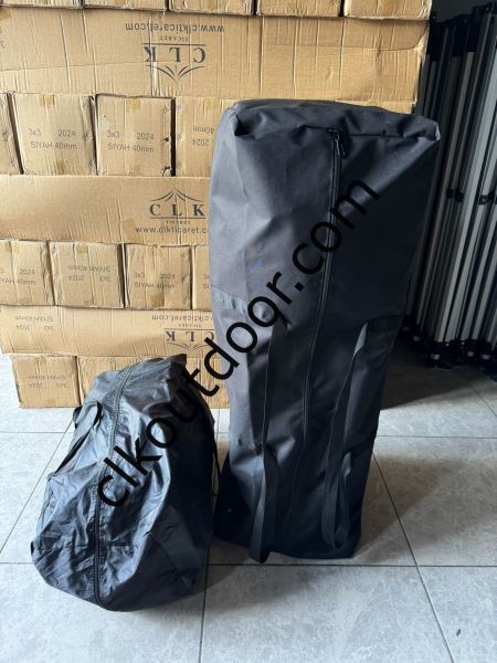 CLK 3x3 mt Yeni Nesil 2 Kapı 4 Pencere 40 mm Kısa Bagaj Boy 115 cm Gazebo Portatif Kamp Çadırı Gri Bordo