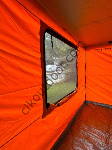 CLK 3x3 40mm Katlanır Gazebo Portatif Kamp Çadır Turuncu Gri