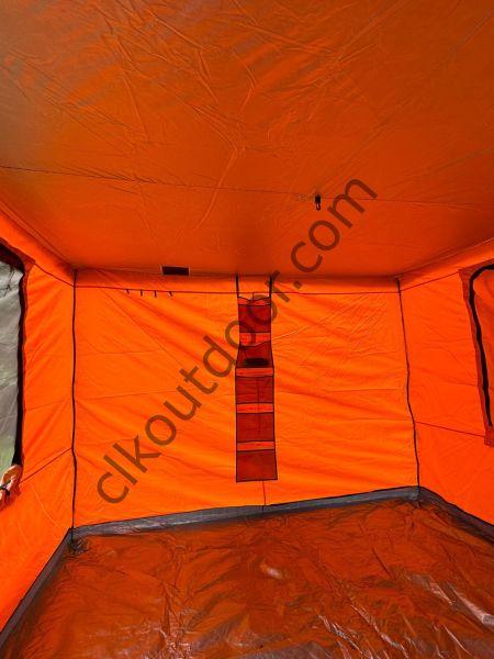 CLK 3x3 40mm Katlanır Gazebo Portatif Kamp Çadır Turuncu Lacivert