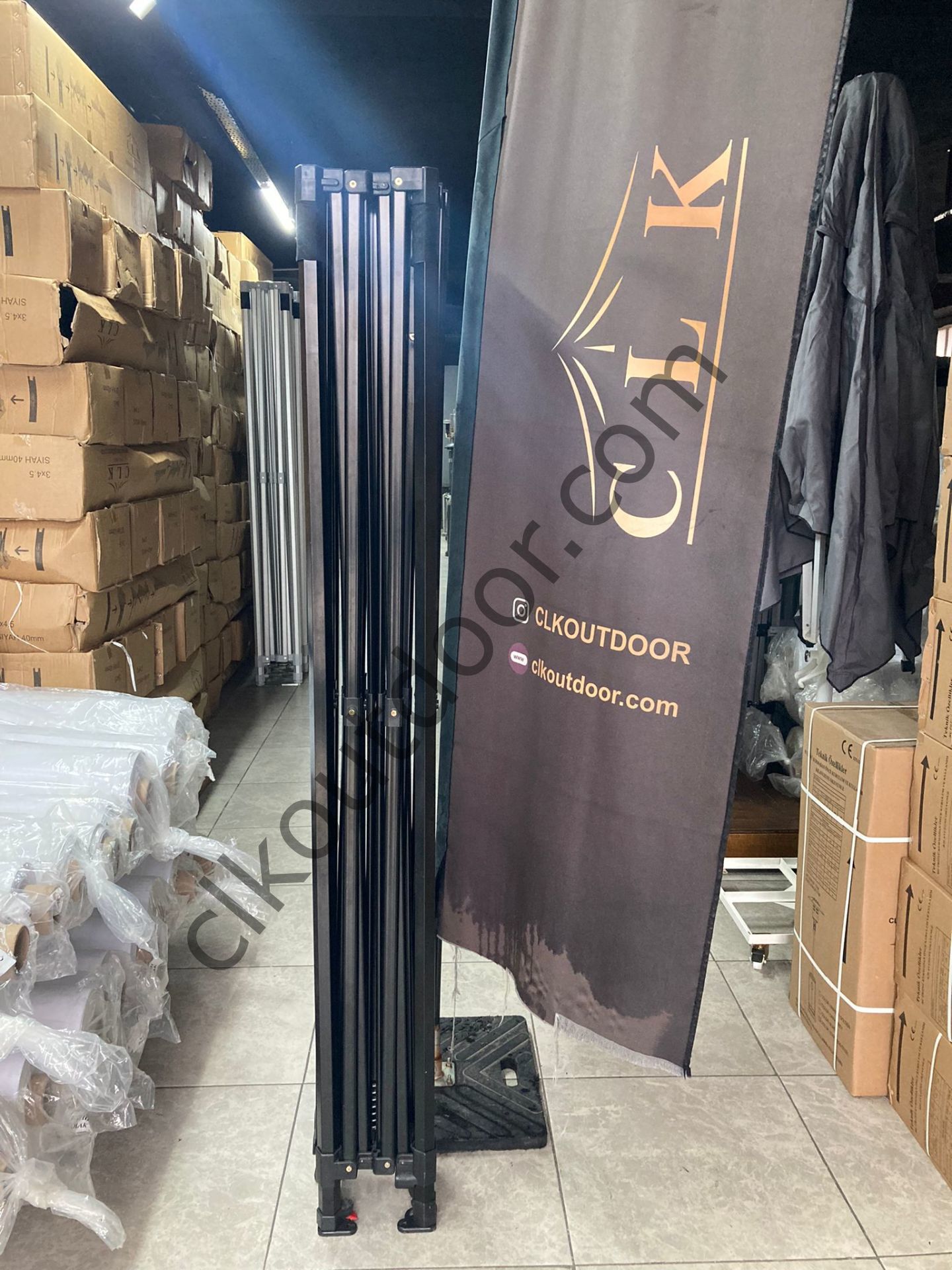 CLK 4x4 40 mm Katlanabilir Tente Gazebo Çadır Gazebo Çadır Çelik 1 Tam Duvar 2 Yarım Duvar Lila