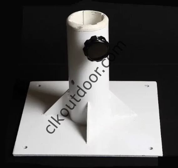 CLK 4x4 Metre Bacalı Mega Q60 Şemsiye Bahçe Cafe Havuz Otel Restorant Şemsiyeleri Açık Yeşil - Metal Hareketli Ayak 4 Mermerli (70x70cm 120 kg)