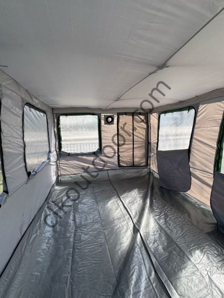 CLK 3x4,5 mt 40 mm İskelet Gazebo Portatif Kamp ve Karavan Çadırı Katlanabilir Tente Gri Lacivert