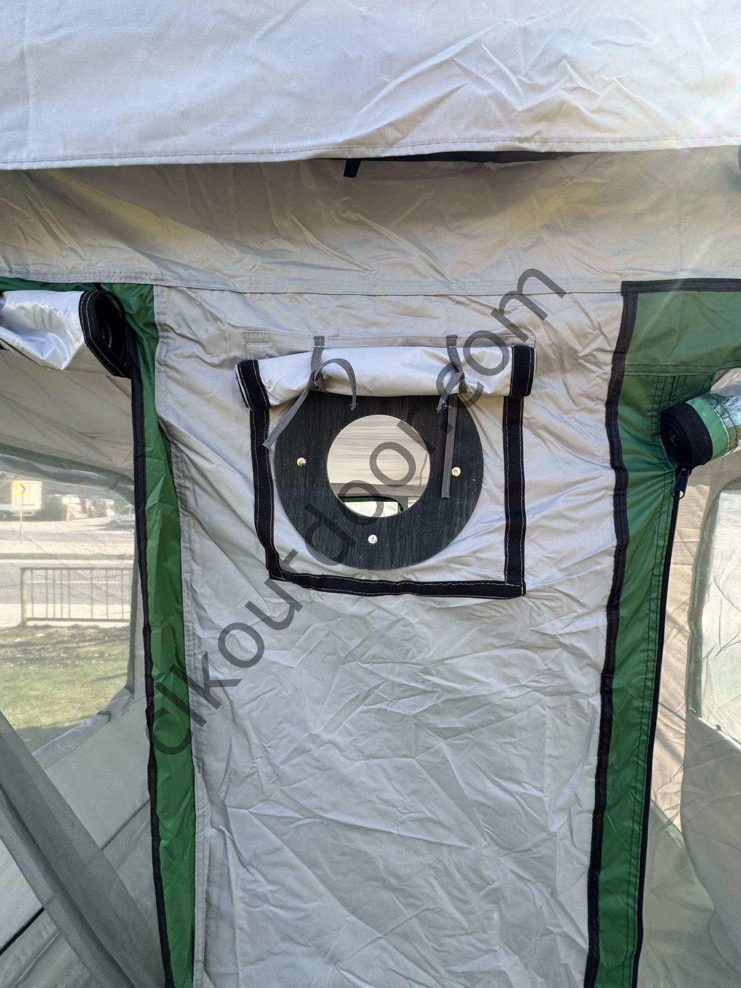 CLK 3x4,5 mt 40 mm İskelet Gazebo Portatif Kamp ve Karavan Çadırı Katlanabilir Tente Gri Saks Mavi
