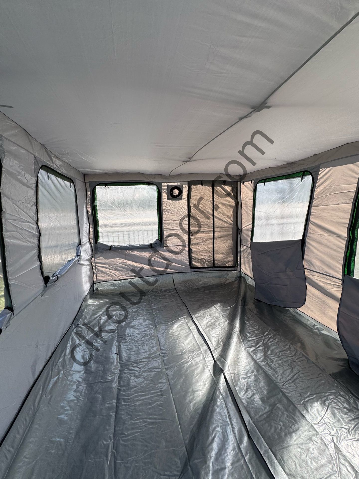 CLK 3x4,5 mt 40 mm İskelet Gazebo Portatif Kamp ve Karavan Çadırı Katlanabilir Tente Gri Açık Gri