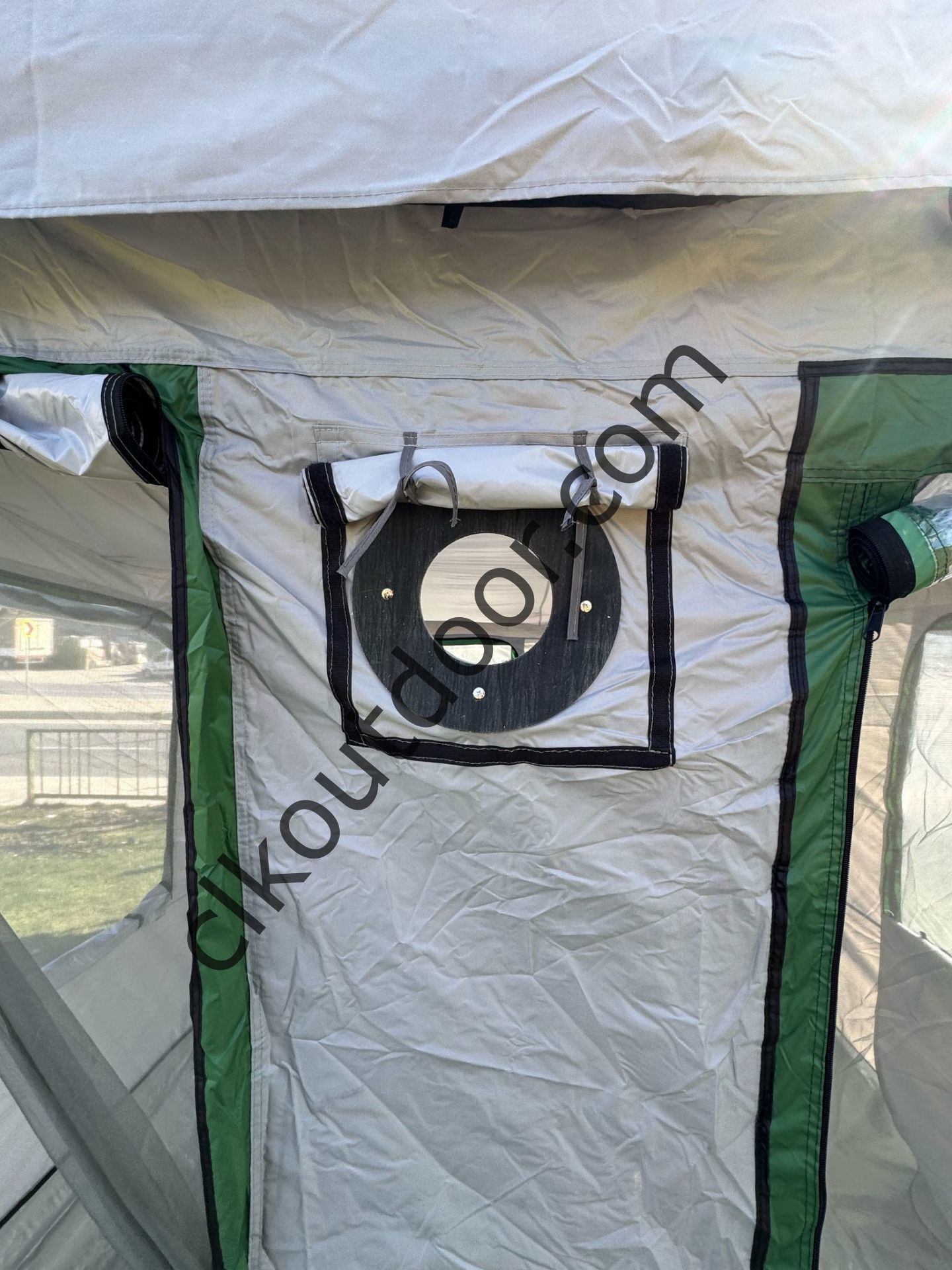 CLK 3x4,5 mt 30 mm İskelet Gazebo Portatif Kamp ve Karavan Çadırı Katlanabilir Tente Gri Lacivert
