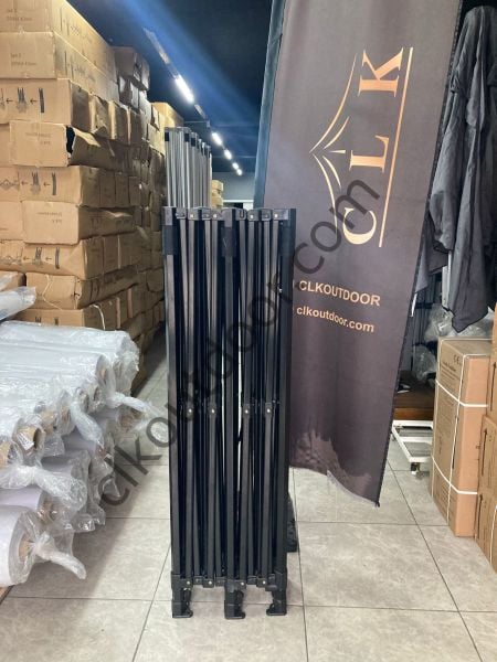 CLK 3x6 40 mm Katlanabilir Tente Gazebo Çadır Gazebo Çadır 3 Kenar Yarım Duvarlı Sarı