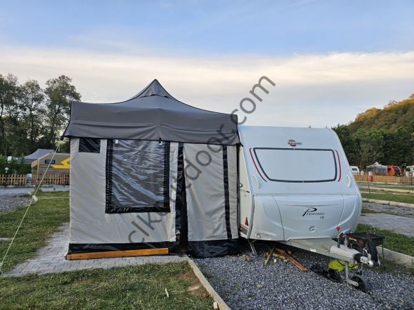 CLK 3x4,5 mt 30 mm Eko Seri Karavan Çadırı Kış Bahçesi Portatif Katlanabilir Tente