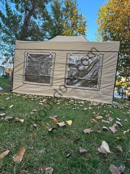 CLK 3x4,5 mt 30 mm Eko Seri Karavan Çadırı Kış Bahçesi Portatif Katlanabilir Tente