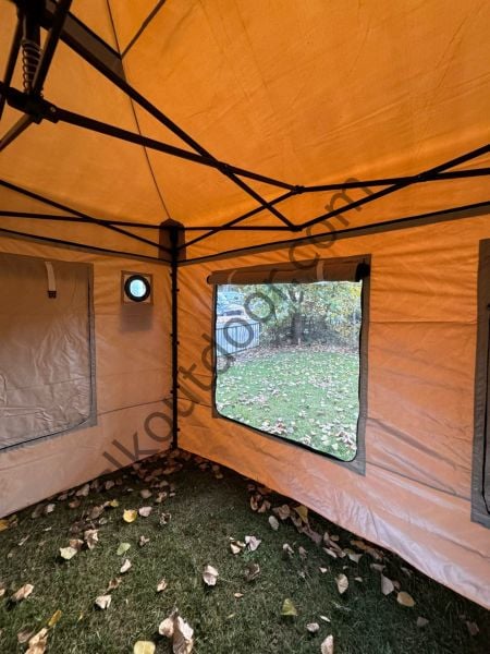 CLK 3x4.5 mt 52 mm Kalın Alüminyum Karavan Çadırı Kış Bahçesi Portatif Katlanabilir Tente