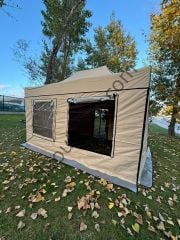 CLK 3x4,5 mt Eko 40mm Karavan Çadırı Portatif Katlanabilir Gazebo Tente Kış Bahçesi