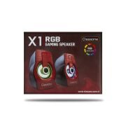 Classone Hoparlör 1+1 USB RGB X1 Red