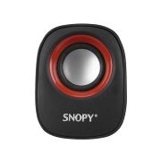 Snopy Hoparlör 1+1 USB Siyah-Kırmızı