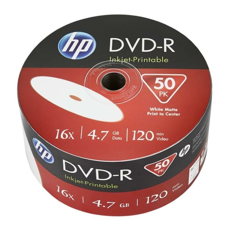 HP DVD-R 16X Inkjet Printable 4,7GB 50'Li Spindle