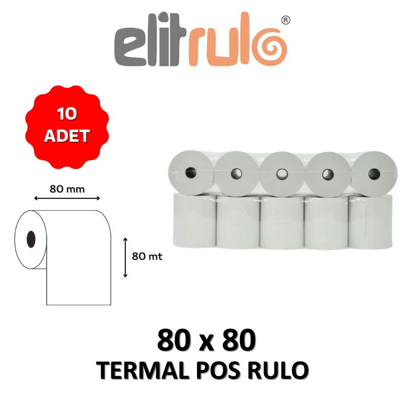 Elitrulo Termal Pos Rulo 80mm x 80mt - 10 Adet