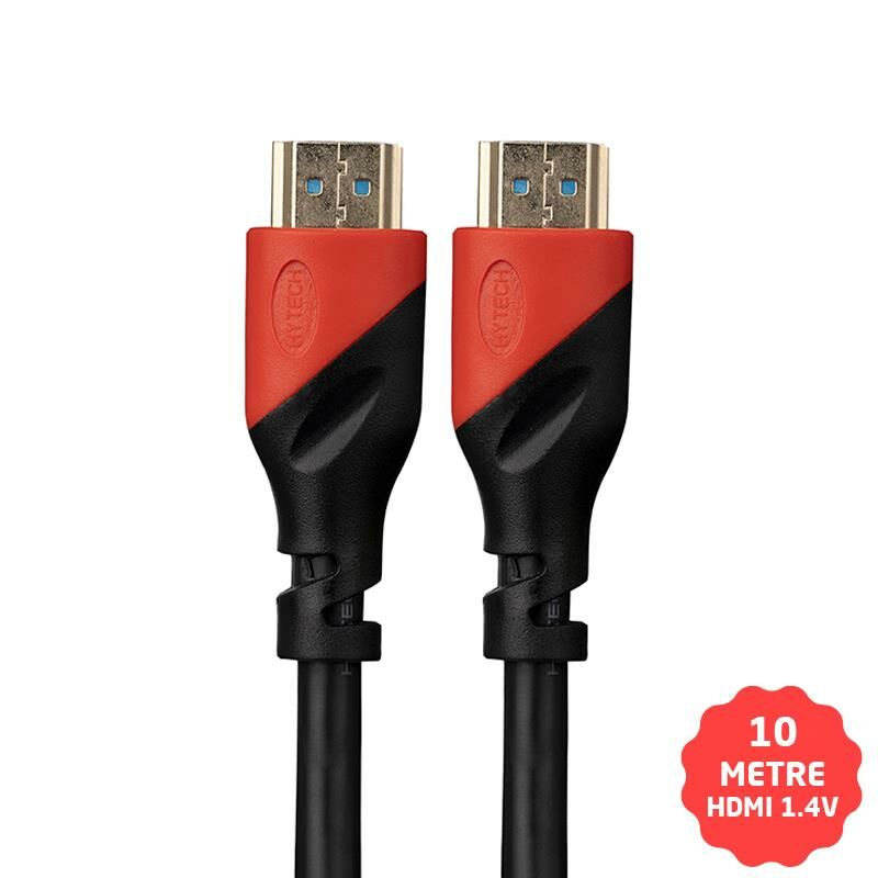 Hytech HDMI Kablo 1.4V 3D Altın Uçlu 10 Metre (HY-HDM10)