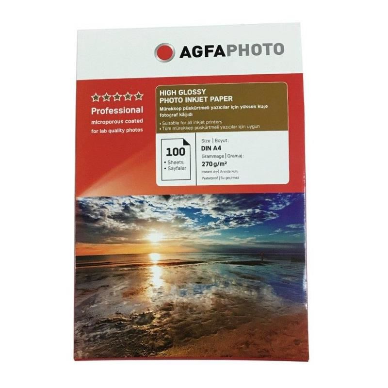Agfa Photo Paper High Glossy 210x297(A4) 270gr (100 Adet)